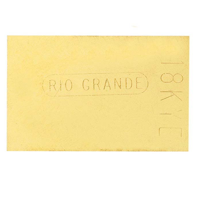 18K Plumb Yellow Gold Sheet Solder, 30Ga., Easy