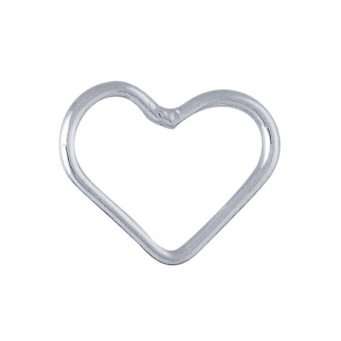 Sterling Silver 5.5 x 7.1mm Heart-Shaped Closed Ring