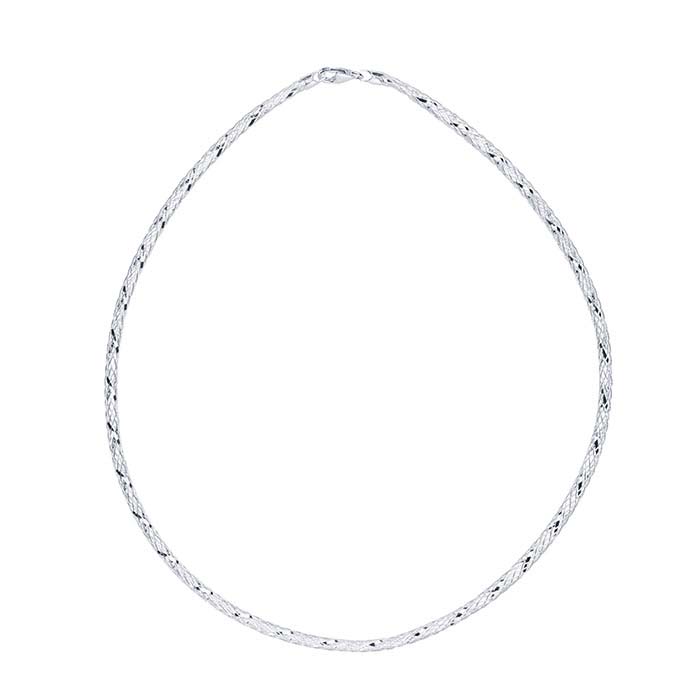Sterling Silver 3.8mm Woven Mesh Chain
