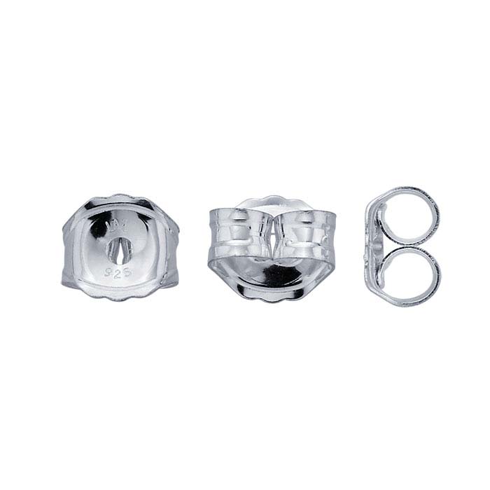 Sterling Silver 3.8mm Medium-Weight Ear Nut