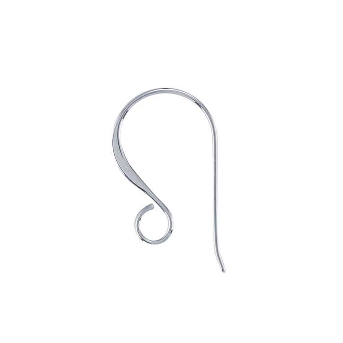 Sterling Silver Flattened Ear Wire with Loop