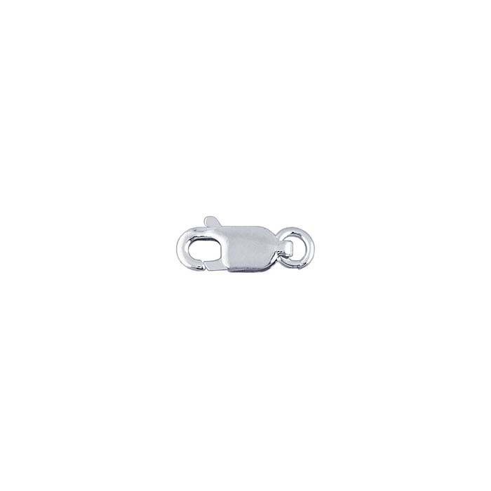 1/10 Silver-Filled Flat Oval Lobster Clasps with Open Ring