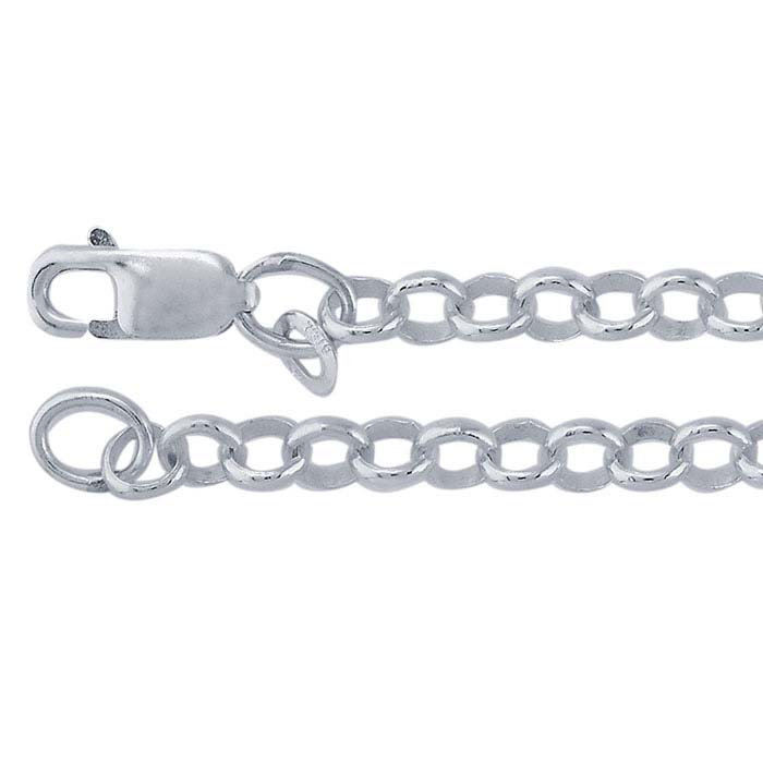 Sterling Silver 2.3mm Round Rolo Chain