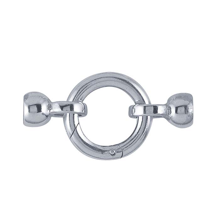 Sterling Silver Push Clasp with End Caps