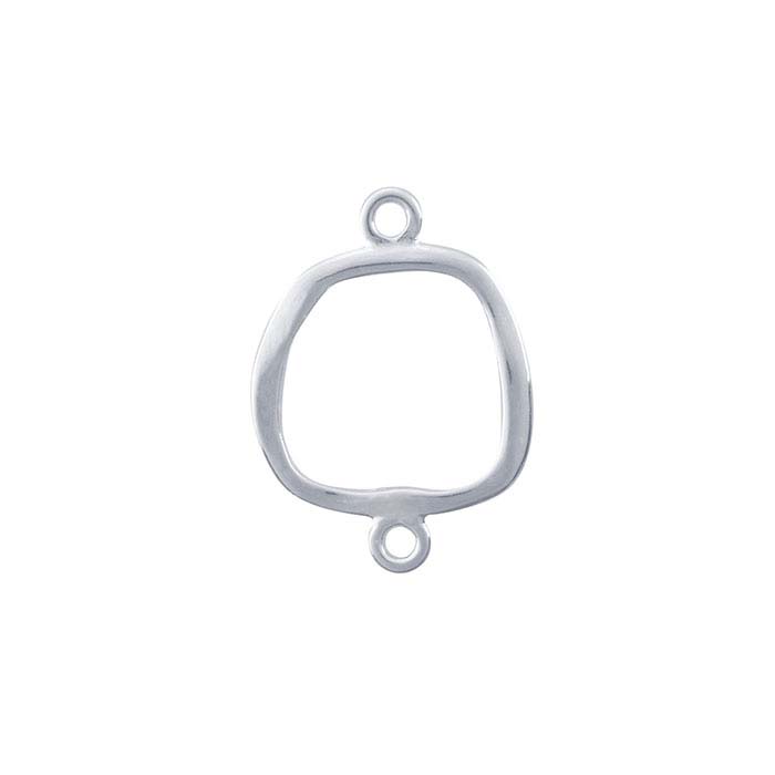Sterling Silver Abstract Round Link Component