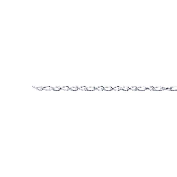 Sterling Silver 1.6mm Diamond-Cut Twist Curb Chain, By the Foot