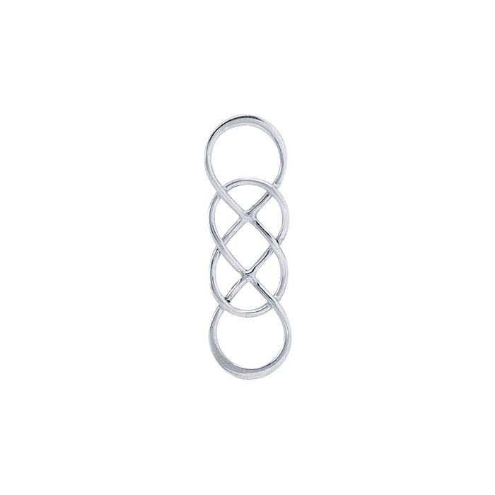Sterling Silver Intertwined Infinity Link Component