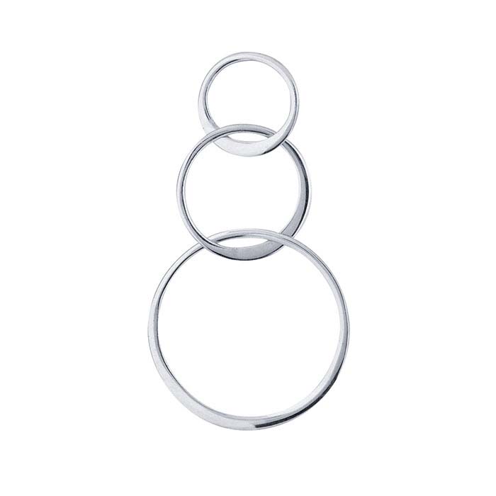 Sterling Silver Triple-Circle Component