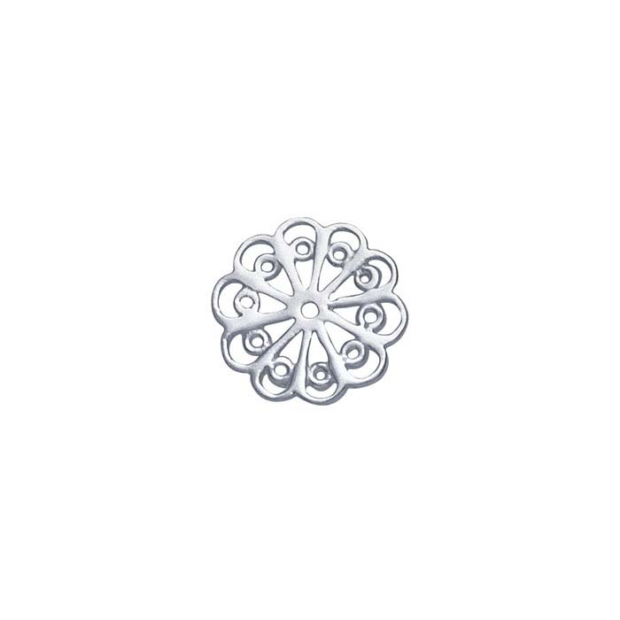 Sterling Silver Round Filigree Component