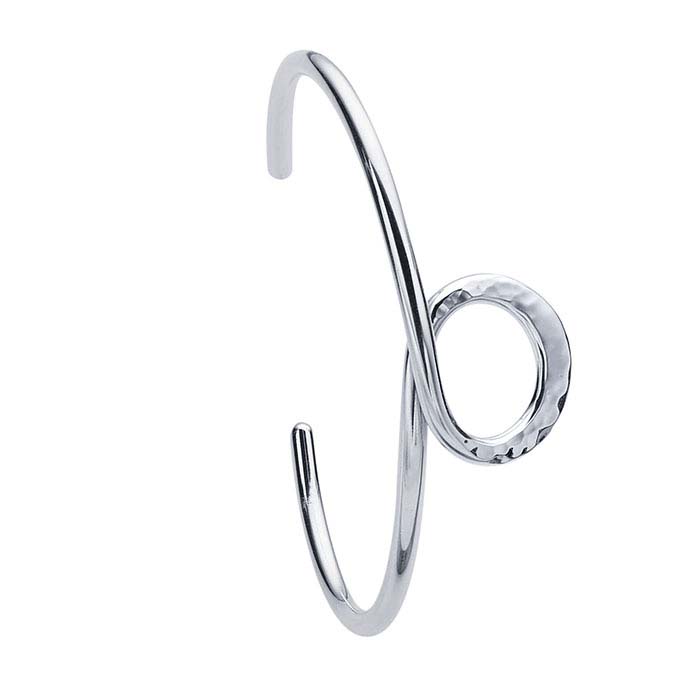 Sterling Silver Flat Loop Cuff Bracelet