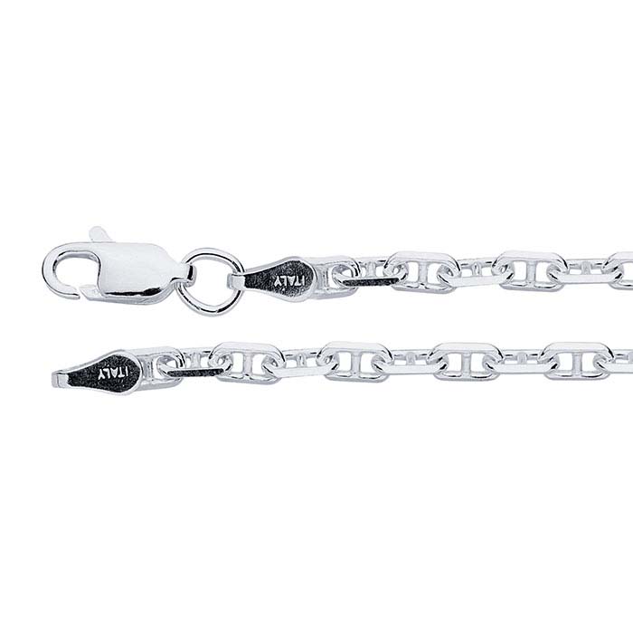 Sterling Silver 2.8mm Beveled Anchor Chains