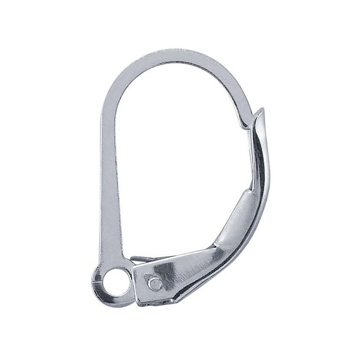 Sterling Silver Lever-Back Ear Wire with Open Ring