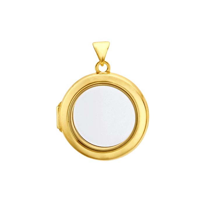 gold glass locket
