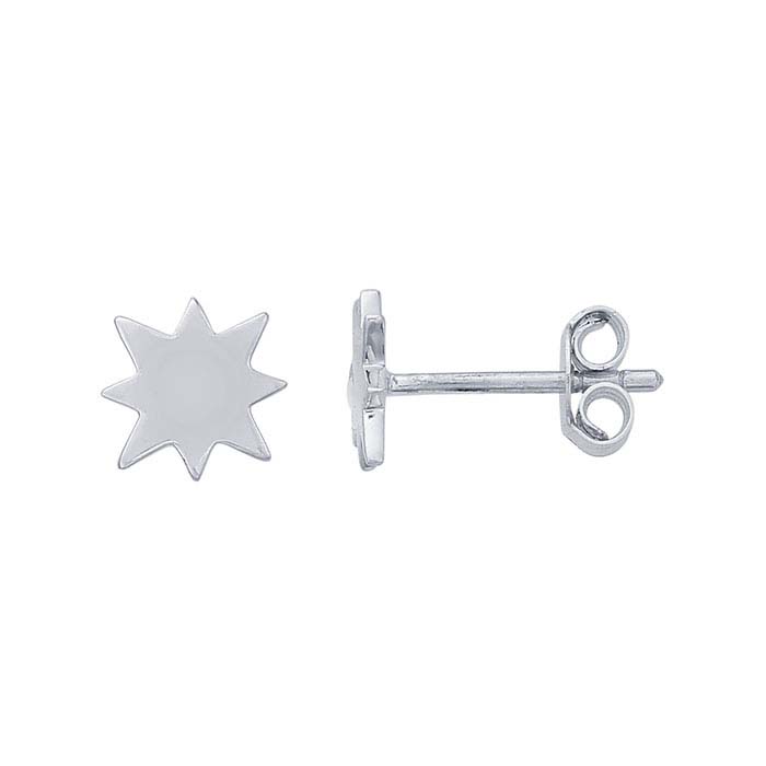 Sterling Silver North Star Post Earrings