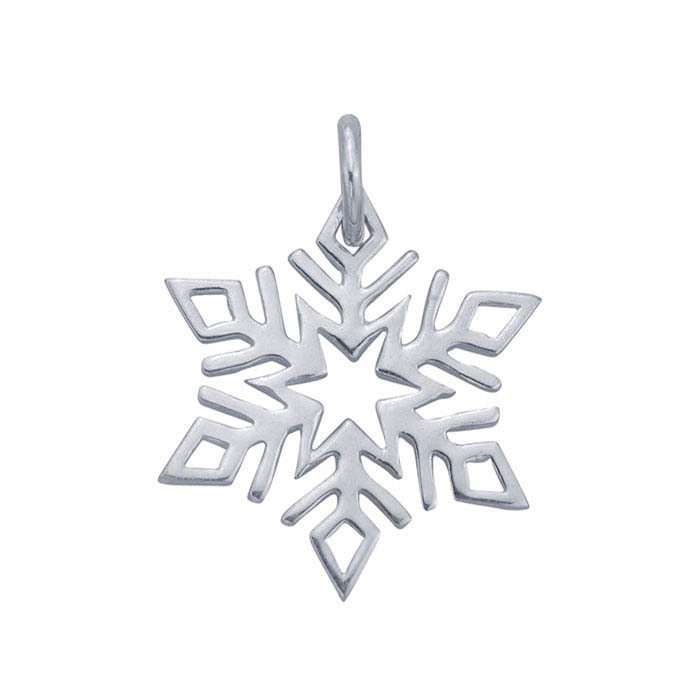 Sterling Silver Snowflake Charm 