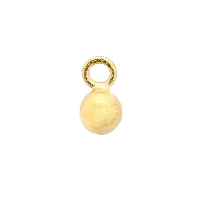 24K Heavy Yellow Gold-Plated Sterling Silver Ball Component