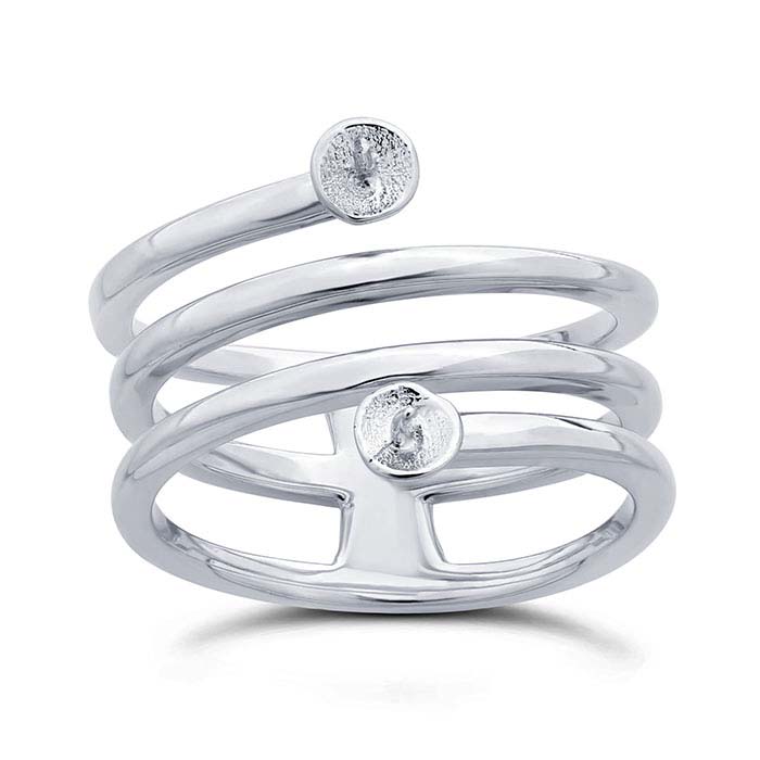 sterling silver pearl ring settings