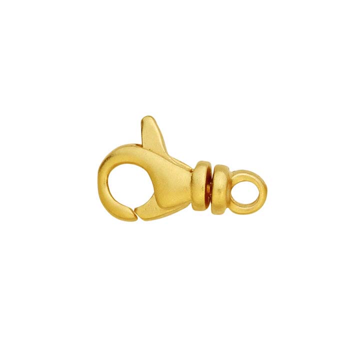 24K Heavy Yellow Gold-Plated Sterling Silver Swivel Lobster Clasp