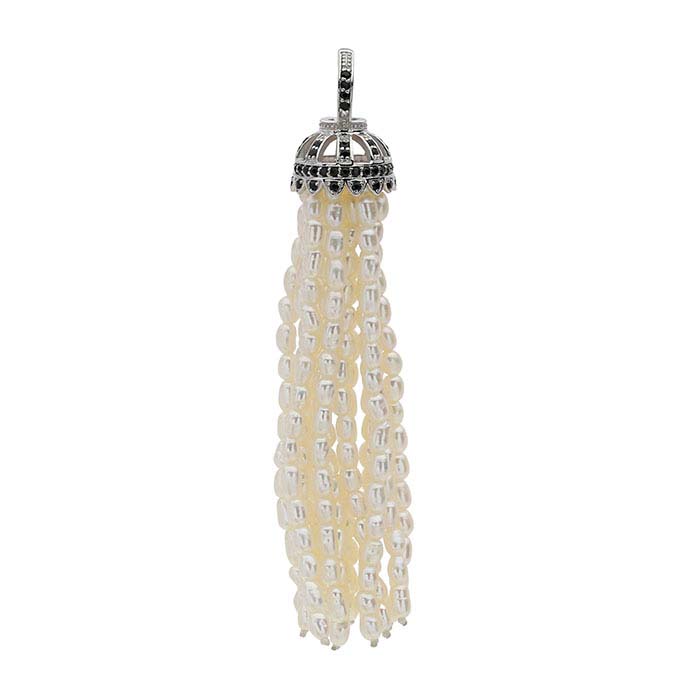 Sterling Silver and Freshwater Cultured Pearl Tassel Component