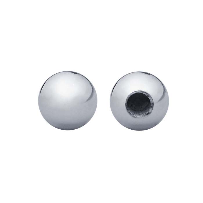 Sterling Silver 5mm Threaded Ball End for 2mm Flex Tube Neck Ring & Bracelet