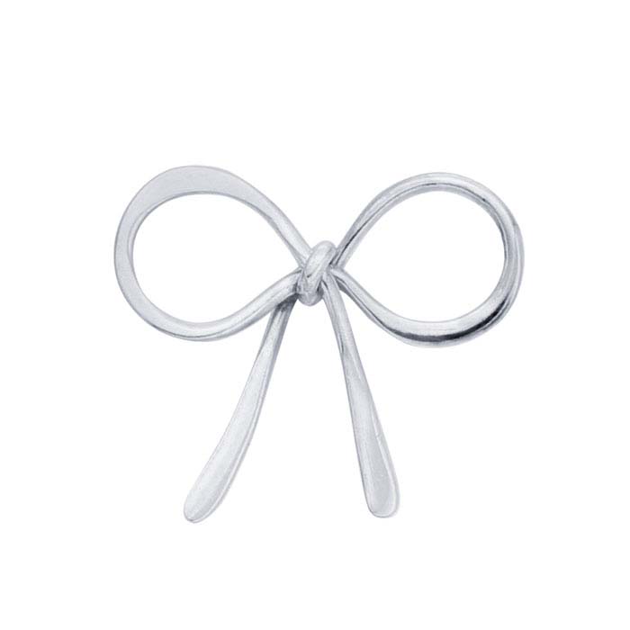 Sterling Silver Tied Bow Component