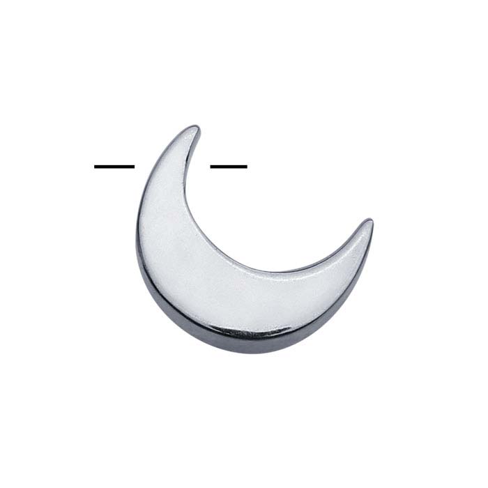 Sterling Silver Crescent Moon Beads