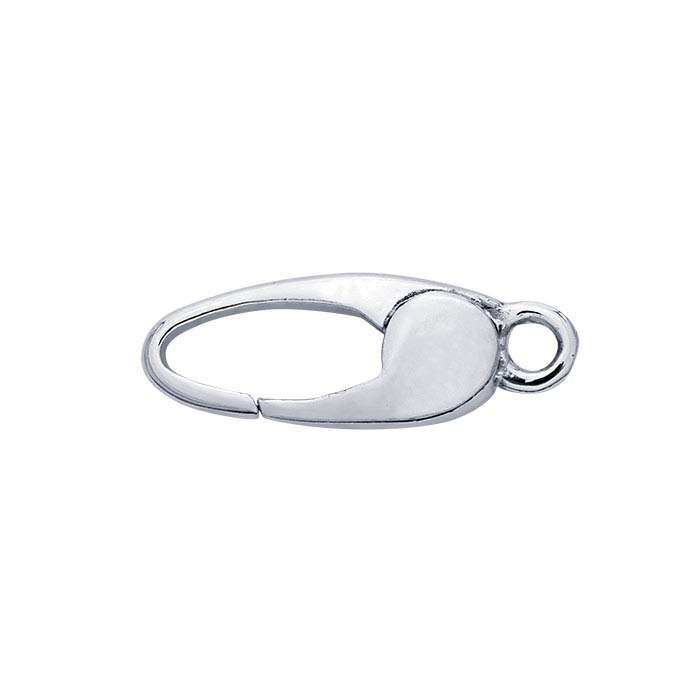 Sterling Silver Oval Push Clasp
