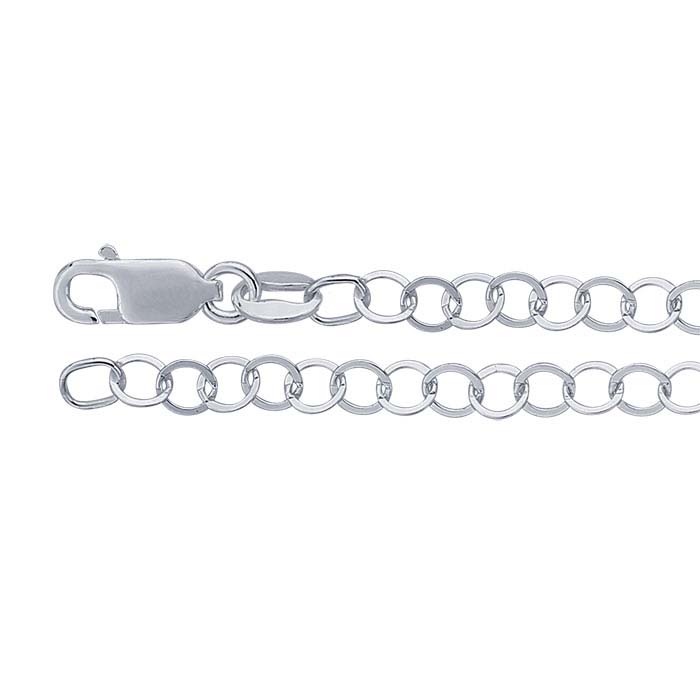 Sterling Silver Flat Round Cable Chains