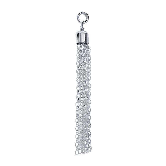 Sterling Silver Cable Chain Tassel Component