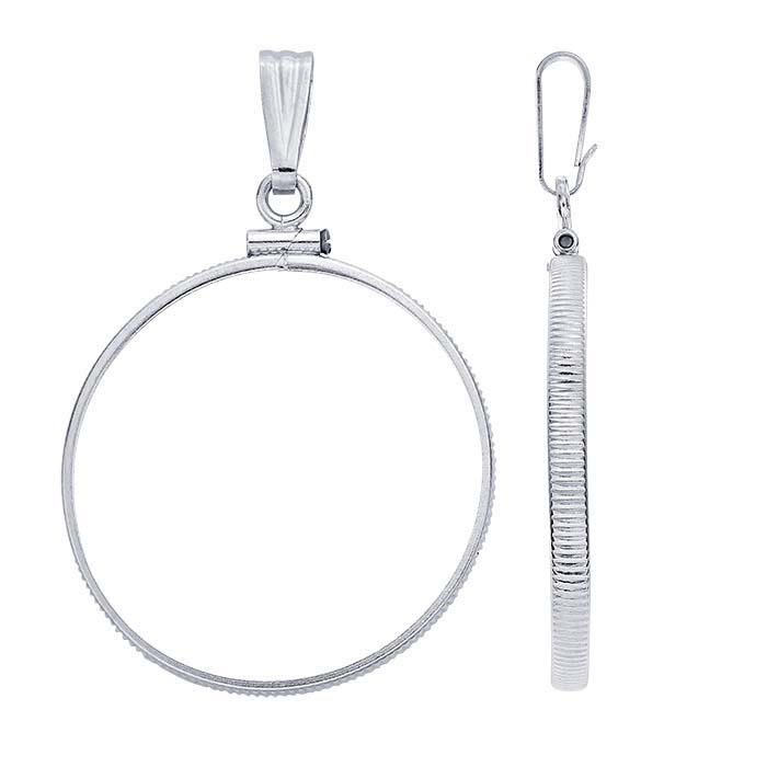 Sterling Silver Coin-Edged Half-Dollar Coin Pendant Mounting
