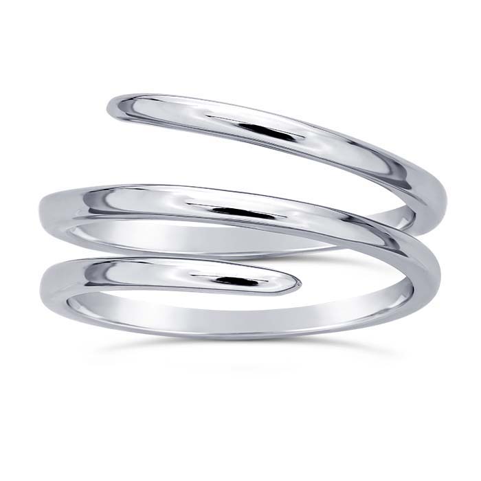 Sterling Silver Double-Wrapped Bypass Rings