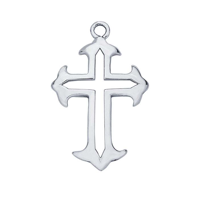 Sterling Silver Cut-Out Cross