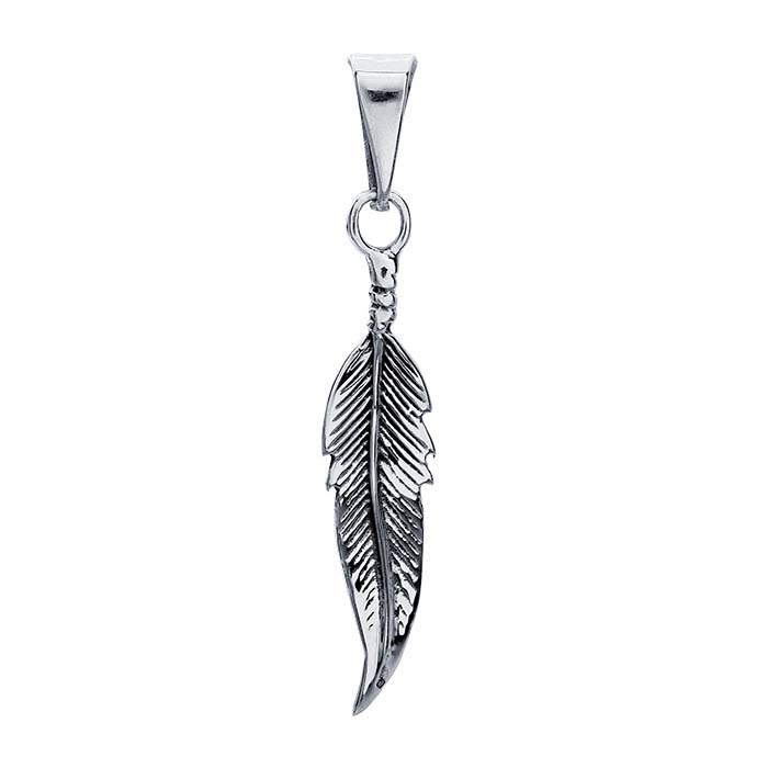 Sterling Silver Feather Pendant