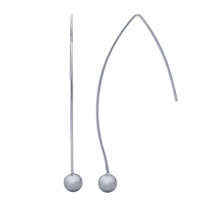 Sterling Silver Earrings with Ball Ends