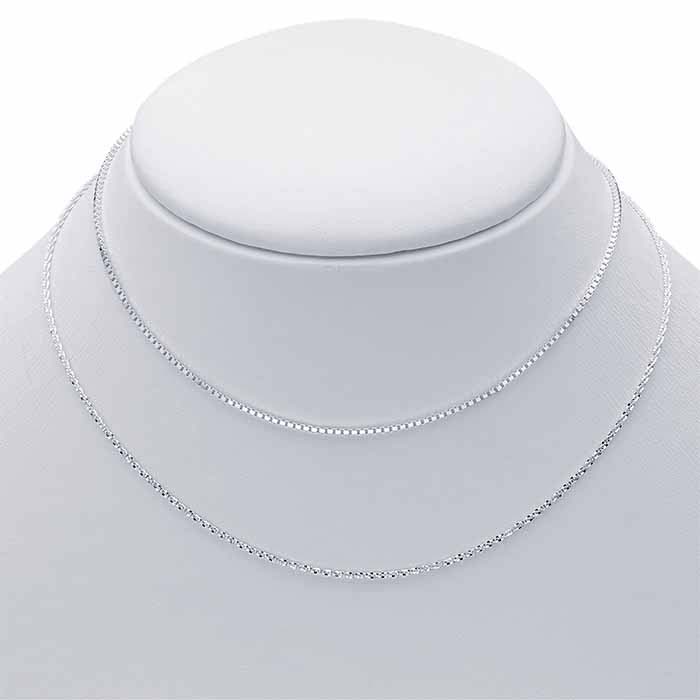 Sterling Silver Margherita & Box Chain Choker-Style Necklace