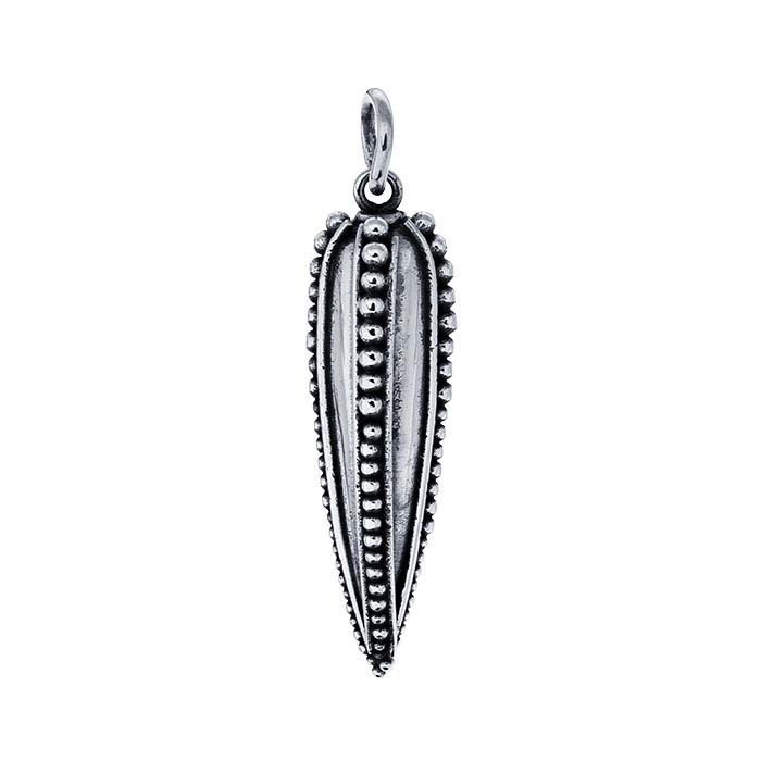 Sterling Silver Beaded Pod Pendant