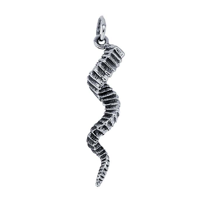 Sterling Silver Twist Horn Pendant