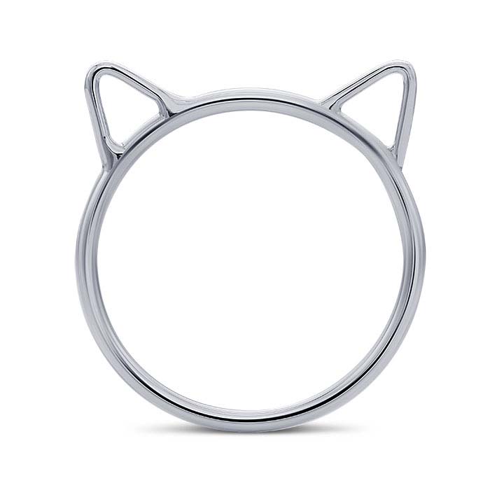 Sterling Silver Cat Ears Rings