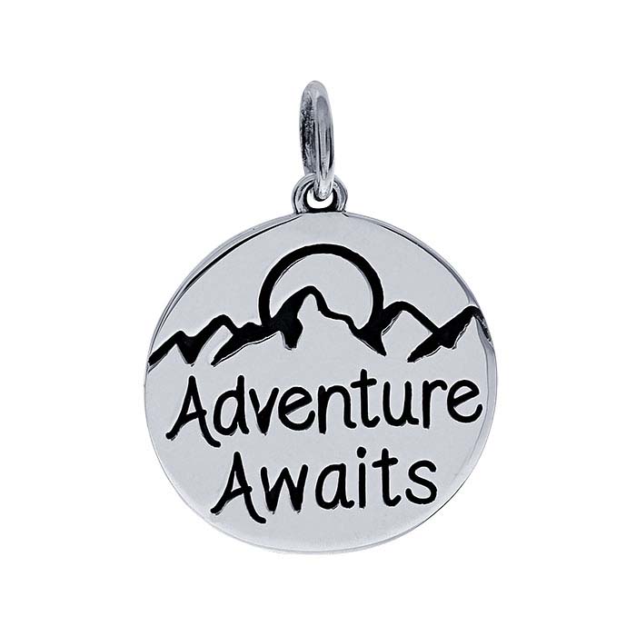 Sterling Silver "Adventure Awaits" Charm