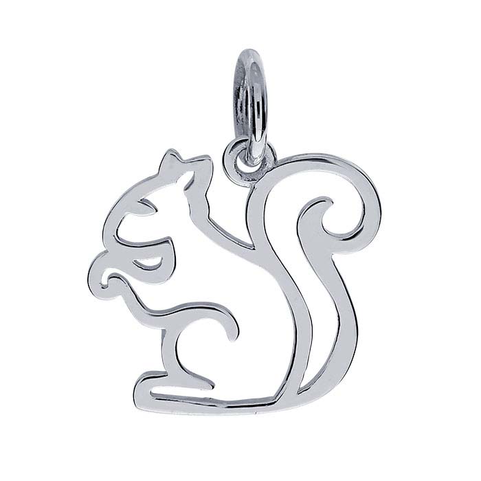 Sterling Silver Squirrel Charm