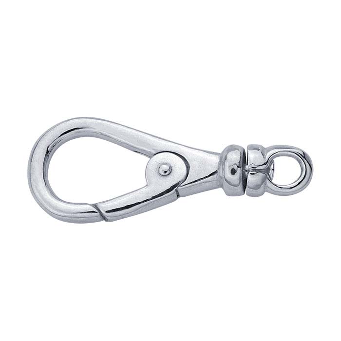 Sterling Silver Swivel Push Clasp