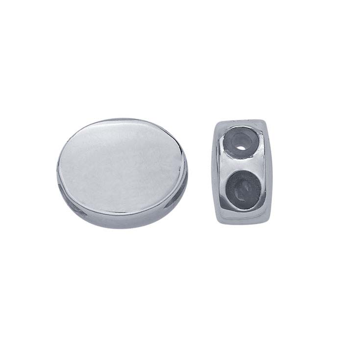 Sterling Silver Oval Silicone-Lined Slider Clasps