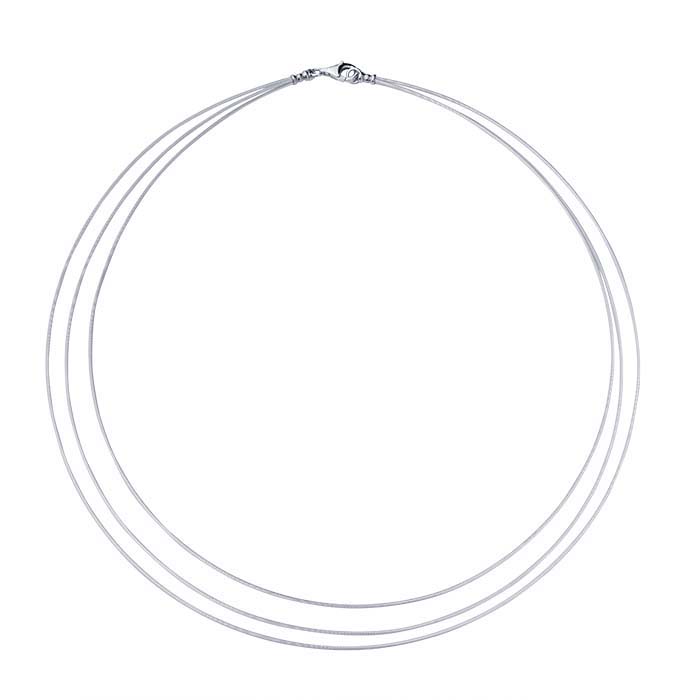 Sterling Silver 0.8mm 3-Strand Cable Neck Wire