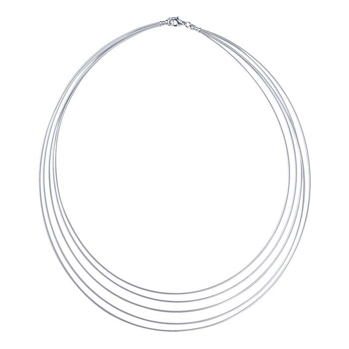 Sterling Silver 0.8mm 5-Strand Cable Neck Wire