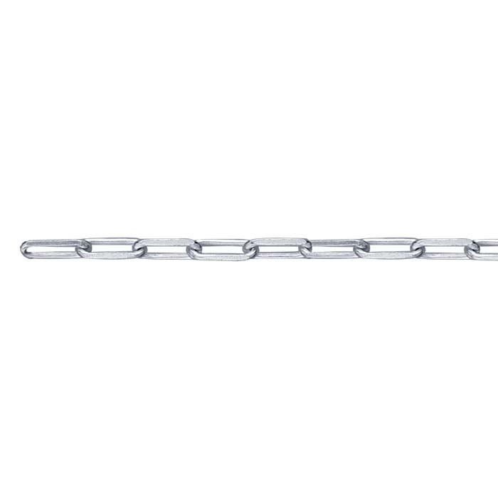 Sterling Silver 2.7mm Beveled Oval Cable Chain, By the Foot