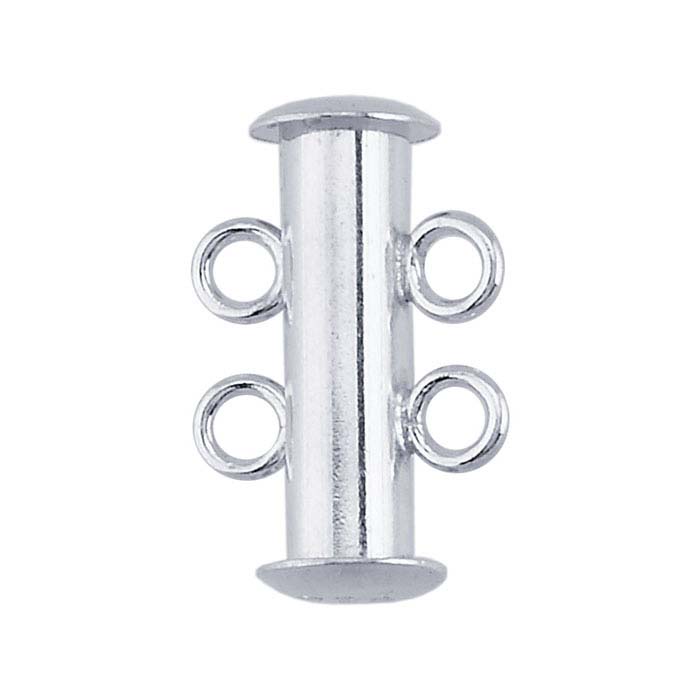 Sterling Silver Multi-Strand Tube Slide Clasps