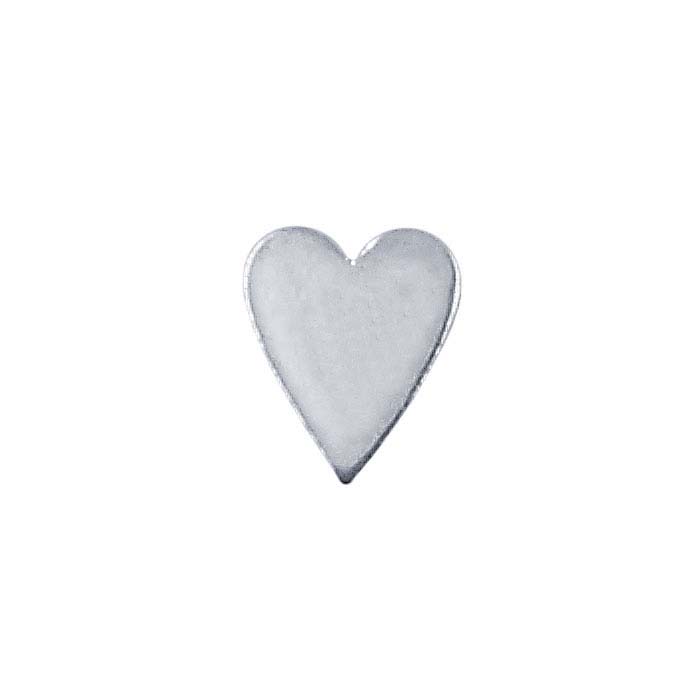 Sterling Silver Heart Stamping, 28-Ga.