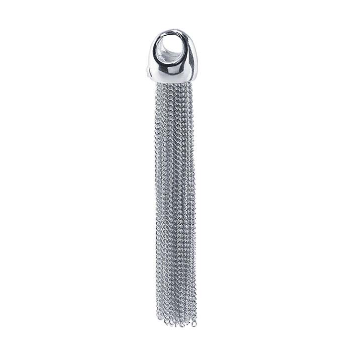 Sterling Silver Cable Chain Tassel Component