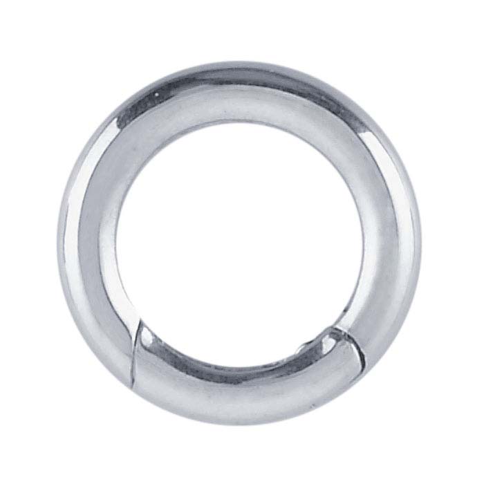 Sterling Silver Round Hinged Push Clasp