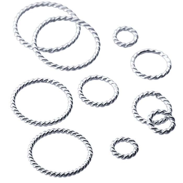 Sterling Silver Round TwistWire Closed Rings